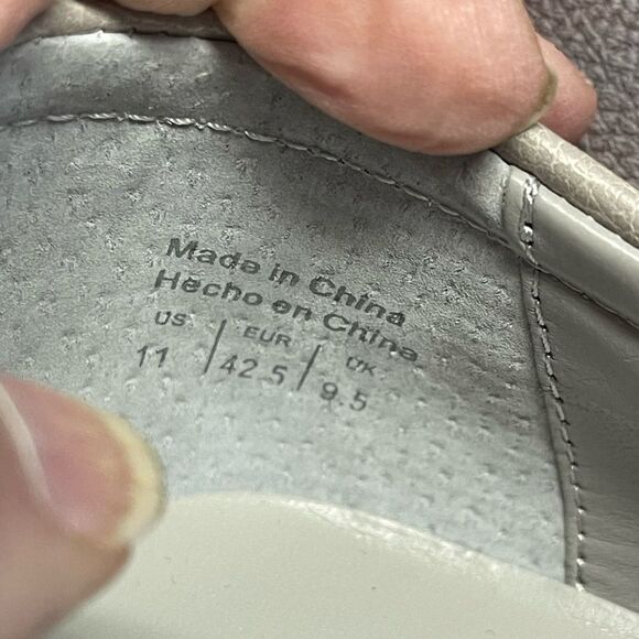 Aldo gray loafers flats with silver studs, size 11 - Picture 7 of 11